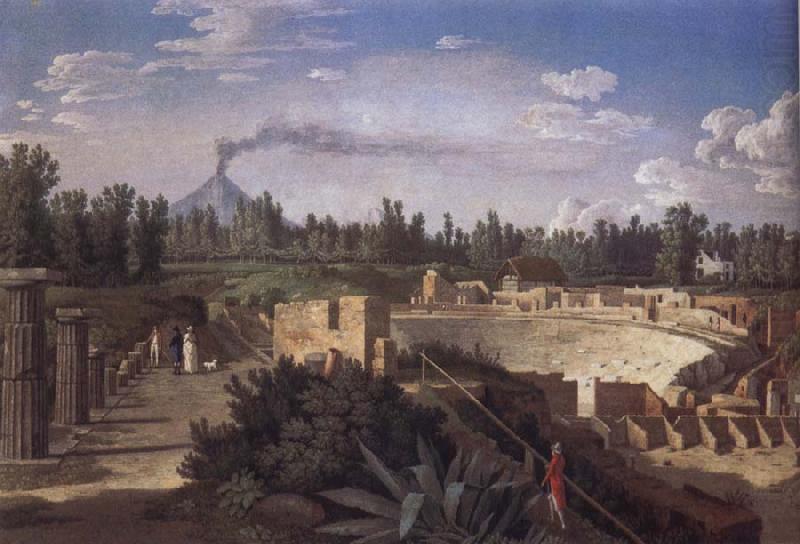 Jakob Philipp Hackert View of the Ruins of the Antique Theatre of Pompei china oil painting image